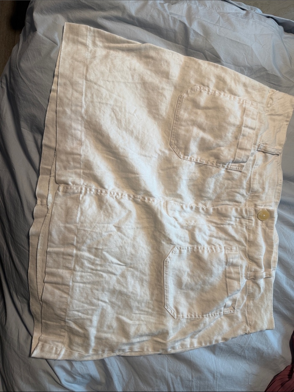 Anthropologie Maeve Cream Mini Skirt